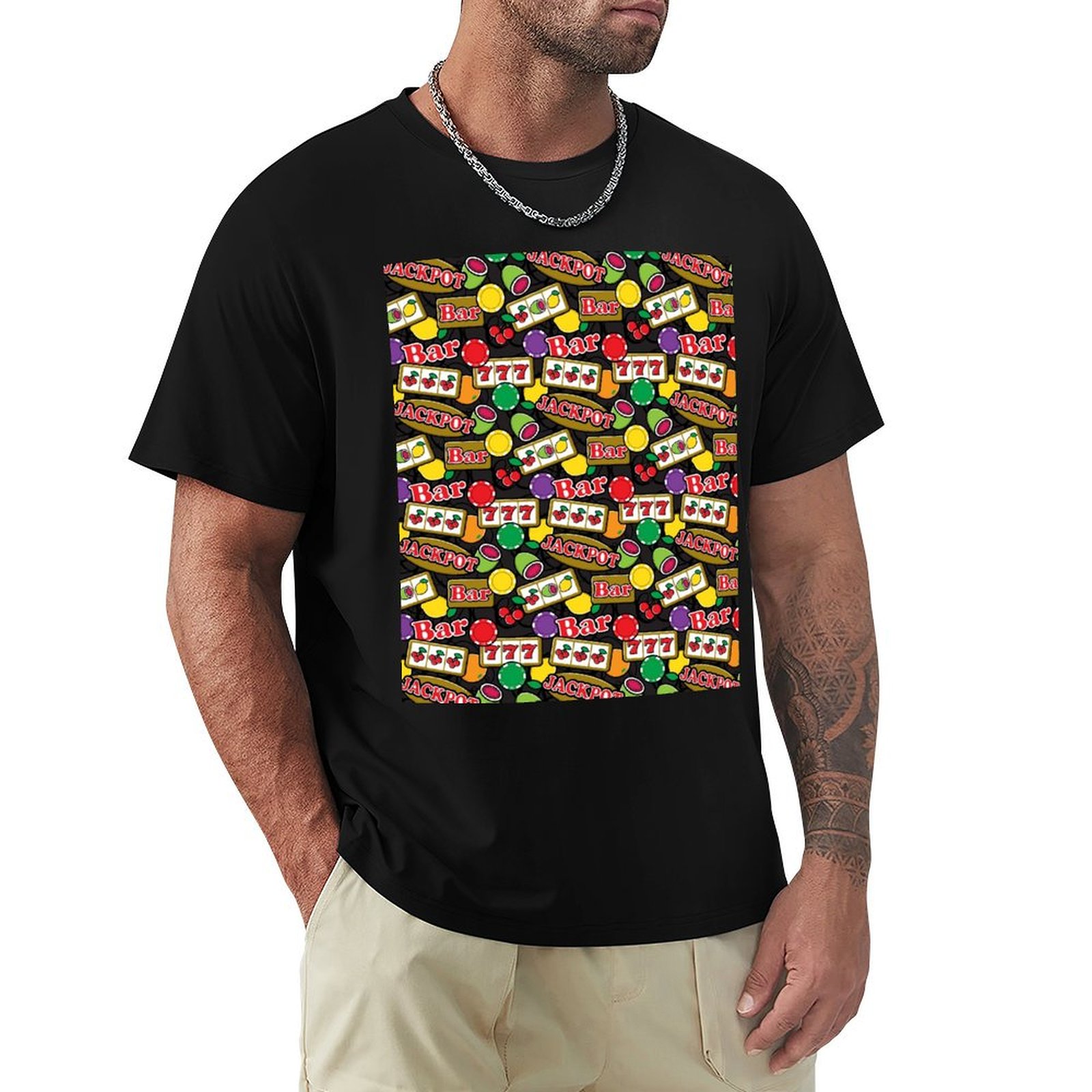 Fruit Slot Machine - T-shirt décontracté léger à manches courtes