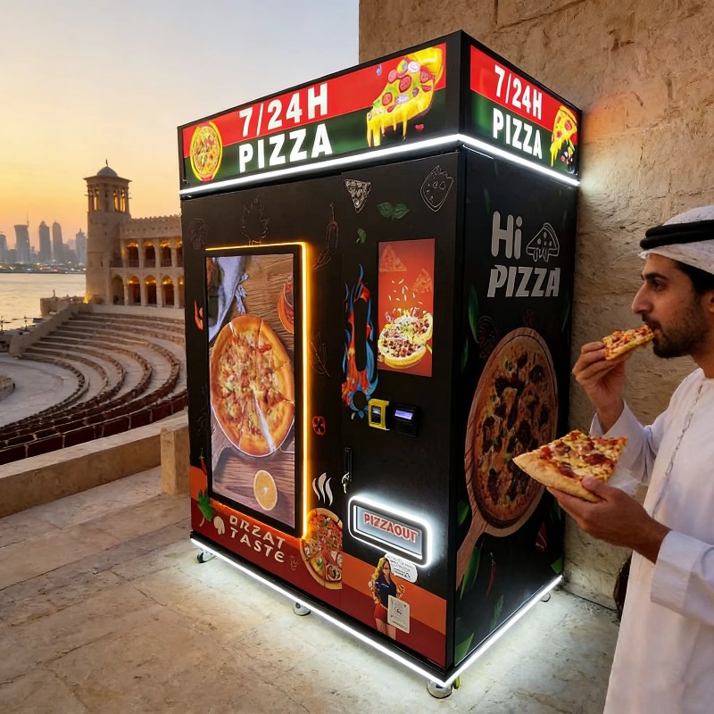 Vending Machine Qr Code - Distributeur automatique de pizzas personnalisé, prend