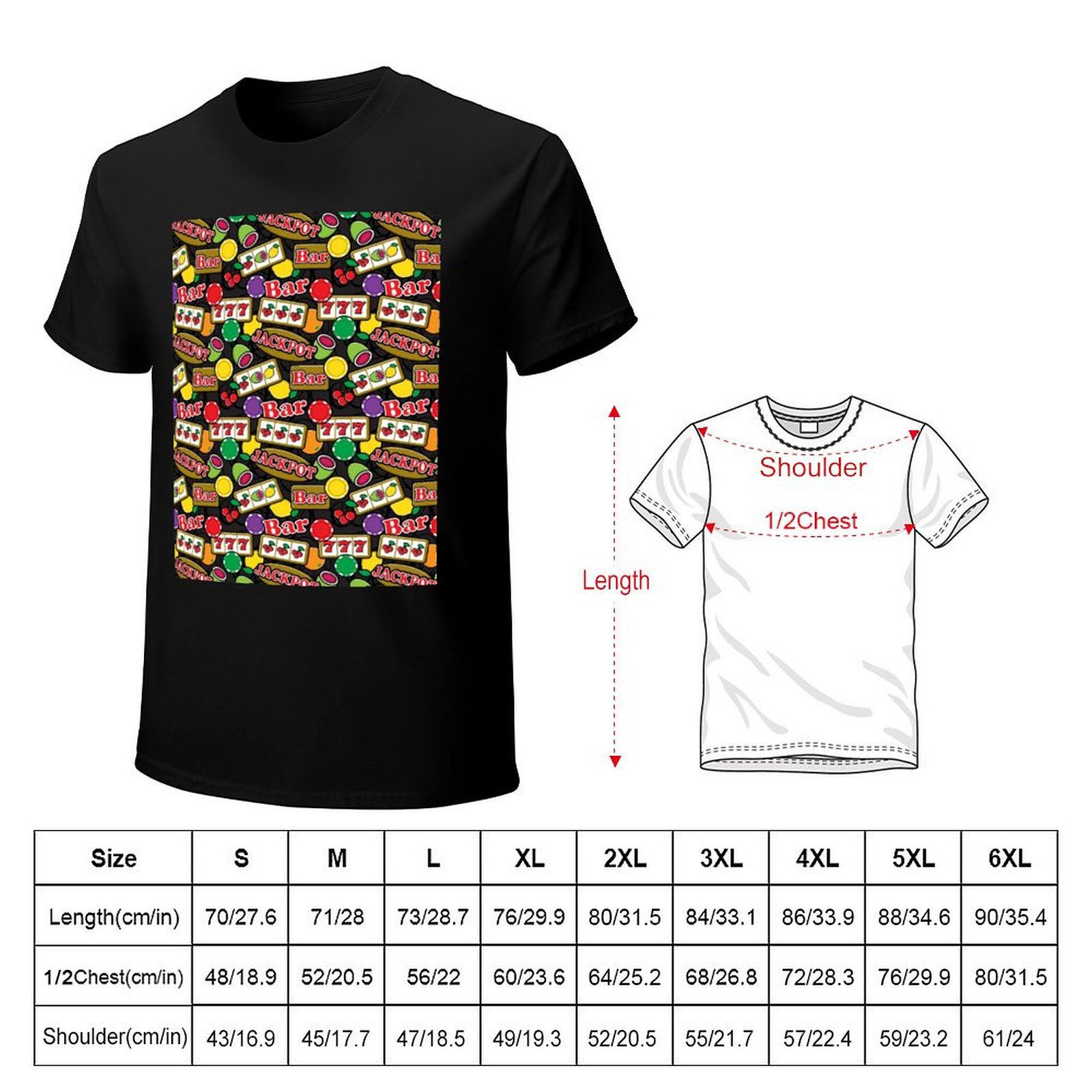 T-shirt décontracté léger à ma - Fruit Slot Machine avis et prix